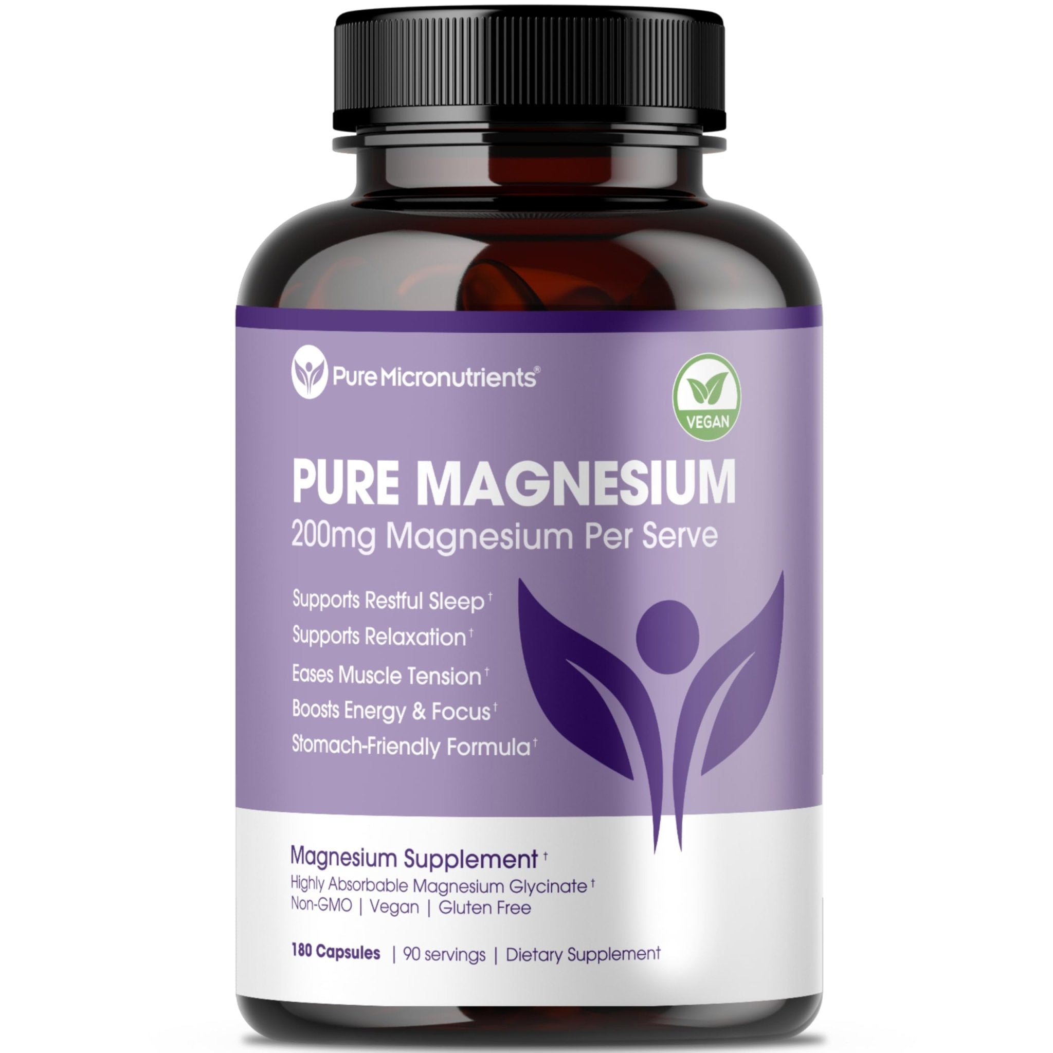 Pure Magnesium Glycinate Supplement – Highly Absorbable Chelated Magnesium to Support Sleep, Muscle & Nerve Health, Energy, Relaxation & Bone Health - TrustMedUSA