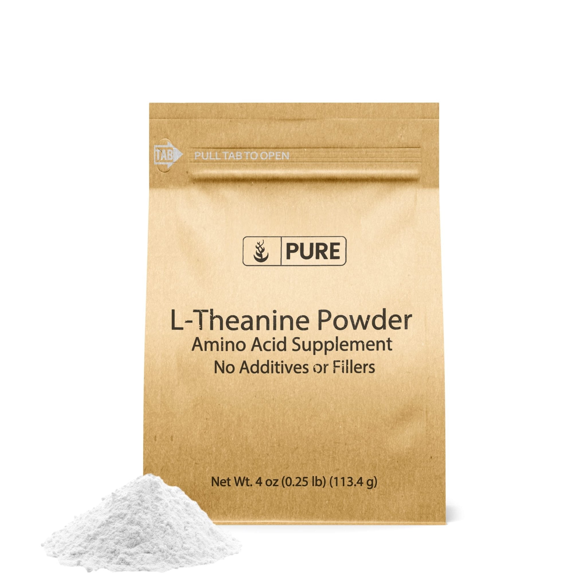 PURE ORIGINAL INGREDIENTS L-Theanine (4 oz) Amino Acid Supplement, No Additives or Fillers - TrustMedUSA