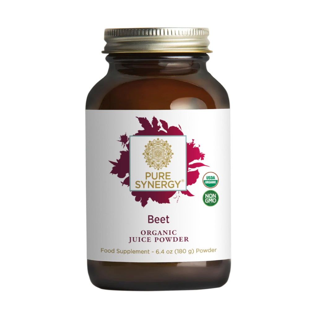 PURE SYNERGY Organic Beet Juice Powder | Pre-Workout Supplement | Organic Beet Root Juice Powder | for Healthy Circulation, Exercise, and Detoxification (6.4 oz.) - TrustMedUSA