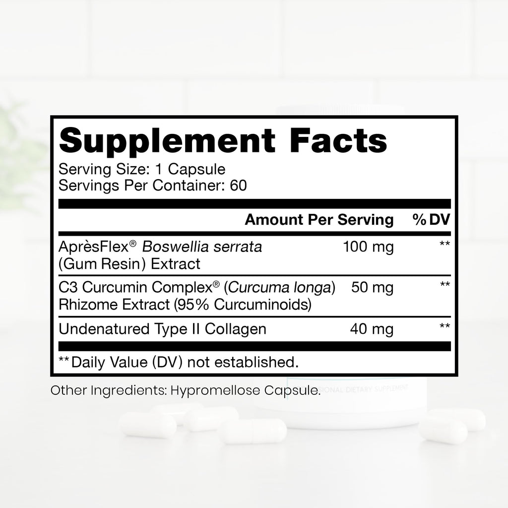 Pure Therapro Rx Boswellia, Curcumin, & Type II Collagen Joint Health Supplement | Made in the USA | Joint Care 60 Capsules, 2-Month Supply - TrustMedUSA