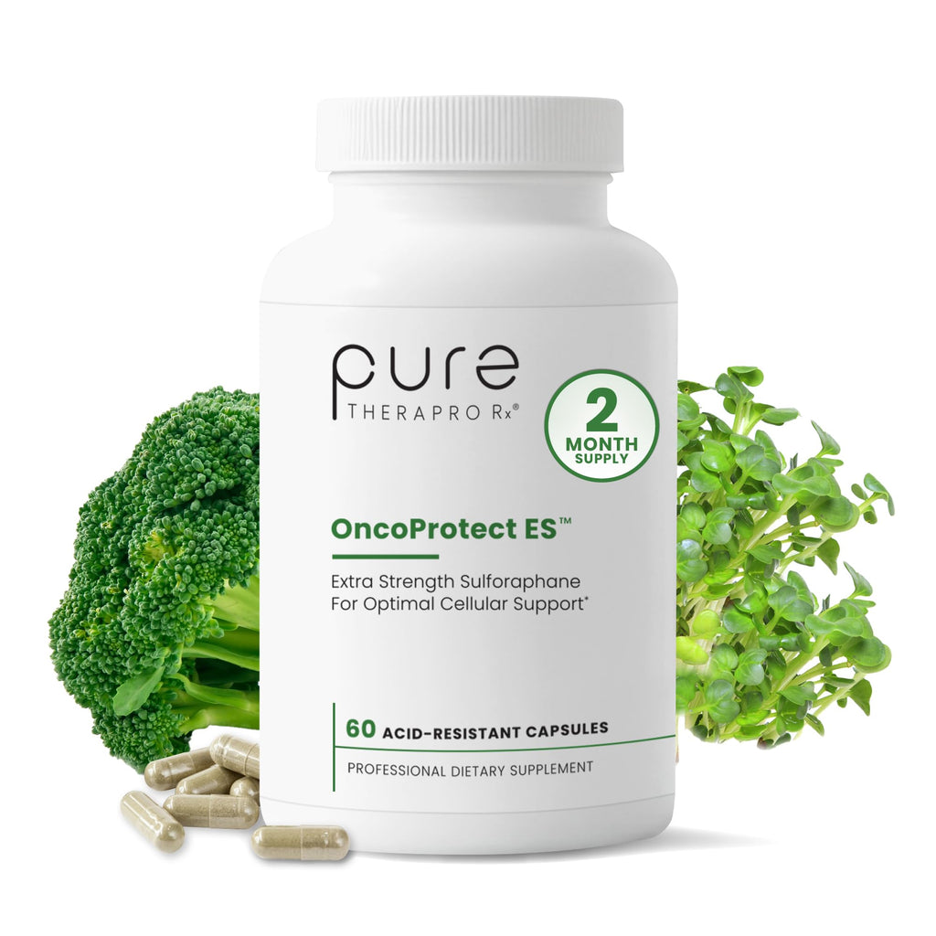 Pure Therapro Rx OncoProtect ES HIGH DOSE Sulforaphane Supplement, Made in USA | 2 Month Supply | 706 mg Patented Activated BroccoRaphanin Broccoli Seed Extract | Glucoraphanin + Myrosinase - Maple Wellness Supplements