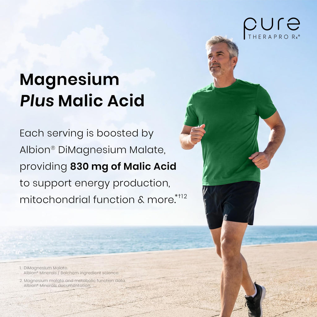 Pure TheraPro Rx Optimum Magnesium Lysinate Glycinate & Di-Magnesium Malate, Made in USA | 2 Month Supply | Chelated for Maximum Absorption, - TrustMedUSA