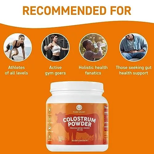 Pure Velvet Colostrum Powder for Gut Health, Bloating, Hair Growth, Immune Support - TrustMedUSA