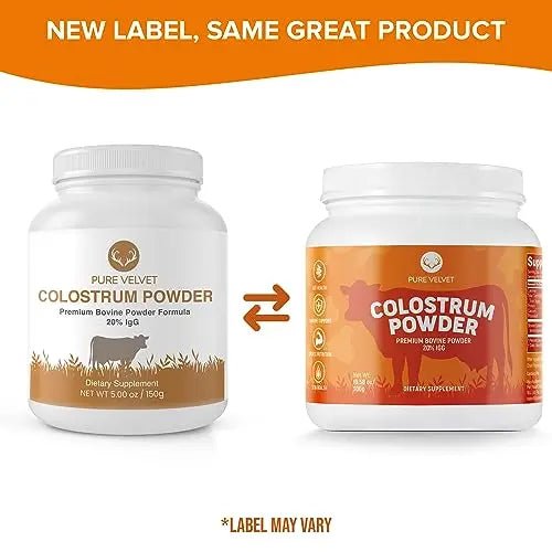 Pure Velvet Colostrum Powder for Gut Health, Bloating, Hair Growth, Immune Support - TrustMedUSA