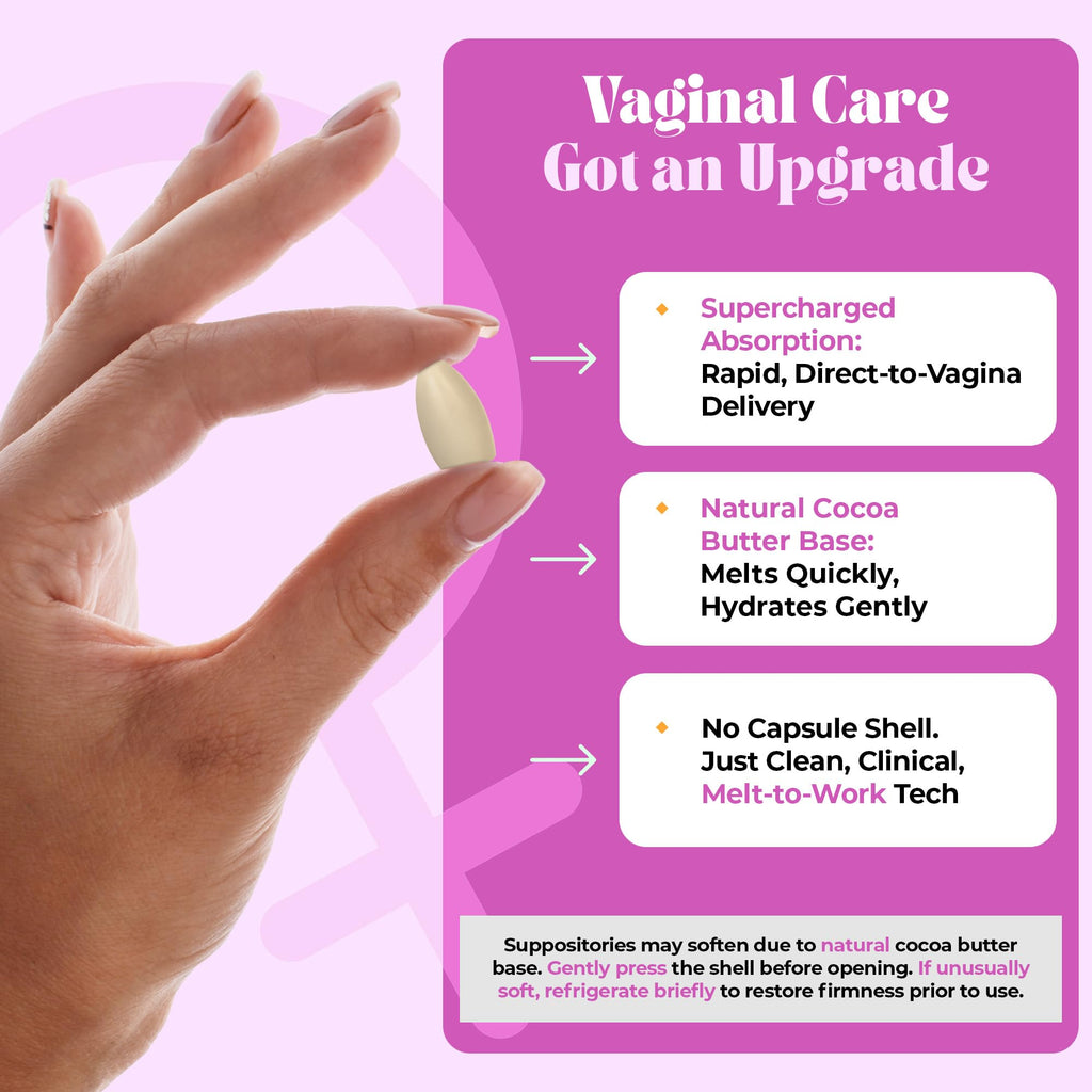 PURE WOMAN - Pause-Me-Not Suppositories - Menopausal Symptom Relief - Natural Ingredients - Relieves Hot Flashes & Vaginal Dryness - Promotes Stable Mood - Enhanced Vaginal Relief - 10 Pk - Maple Wellness Supplements