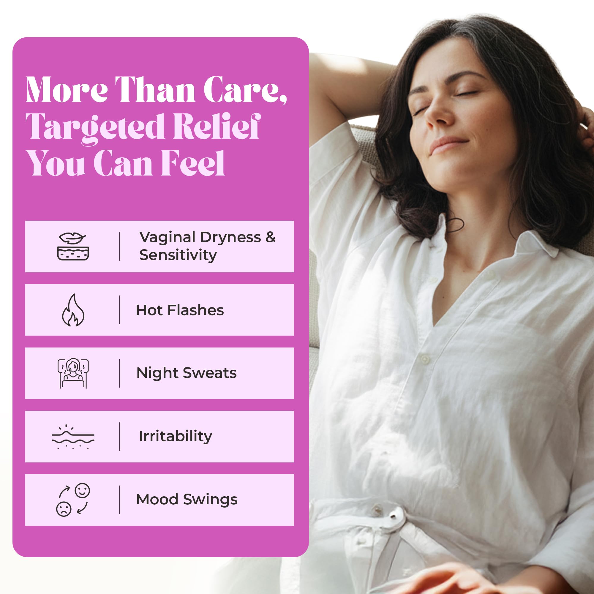 PURE WOMAN - Pause-Me-Not Suppositories - Menopausal Symptom Relief - Natural Ingredients - Relieves Hot Flashes & Vaginal Dryness - Promotes Stable Mood - Enhanced Vaginal Relief - 10 Pk - Maple Wellness Supplements