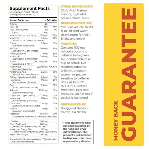 Pureboost Apple Cider Vinegar Superfoods Clean Energy Drink Mix, Boosted with 1,000 mg - TrustMedUSA