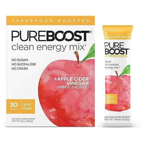 Pureboost Apple Cider Vinegar Superfoods Clean Energy Drink Mix, Boosted with 1,000 mg - TrustMedUSA