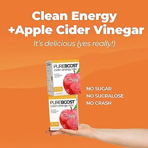 Pureboost Apple Cider Vinegar Superfoods Clean Energy Drink Mix, Boosted with 1,000 mg - TrustMedUSA