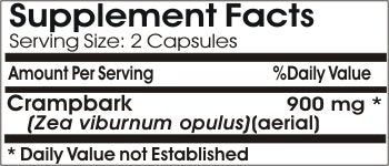 PureControl Supplements Crampbark Cramp Bark 900mg // 90 Capsules // Pure - TrustMedUSA