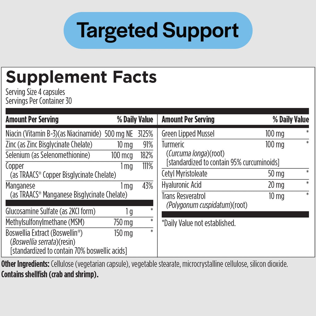 PureFormulas Joint Care + - Premium Joint Support Supplement with Hyaluronic Acid, Glucosamine, MSM, Green Lipped Mussel, Turmeric & More - Non-GMO Formula for Adults (120 Capsules) - TrustMedUSA