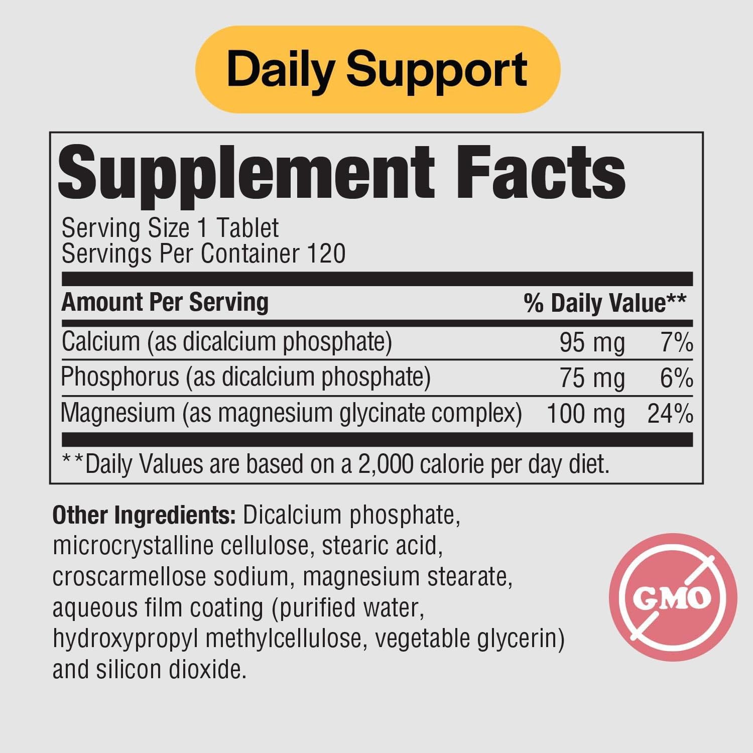 PureFormulas Magnesium Glycinate 100 mg Daily Support for Stress, Nerves, Sleep, Muscles, Metabolism Pure Magnesium Glycinate Supplement for Women and Men Magnesio Non-GMO 120 Tablets - TrustMedUSA