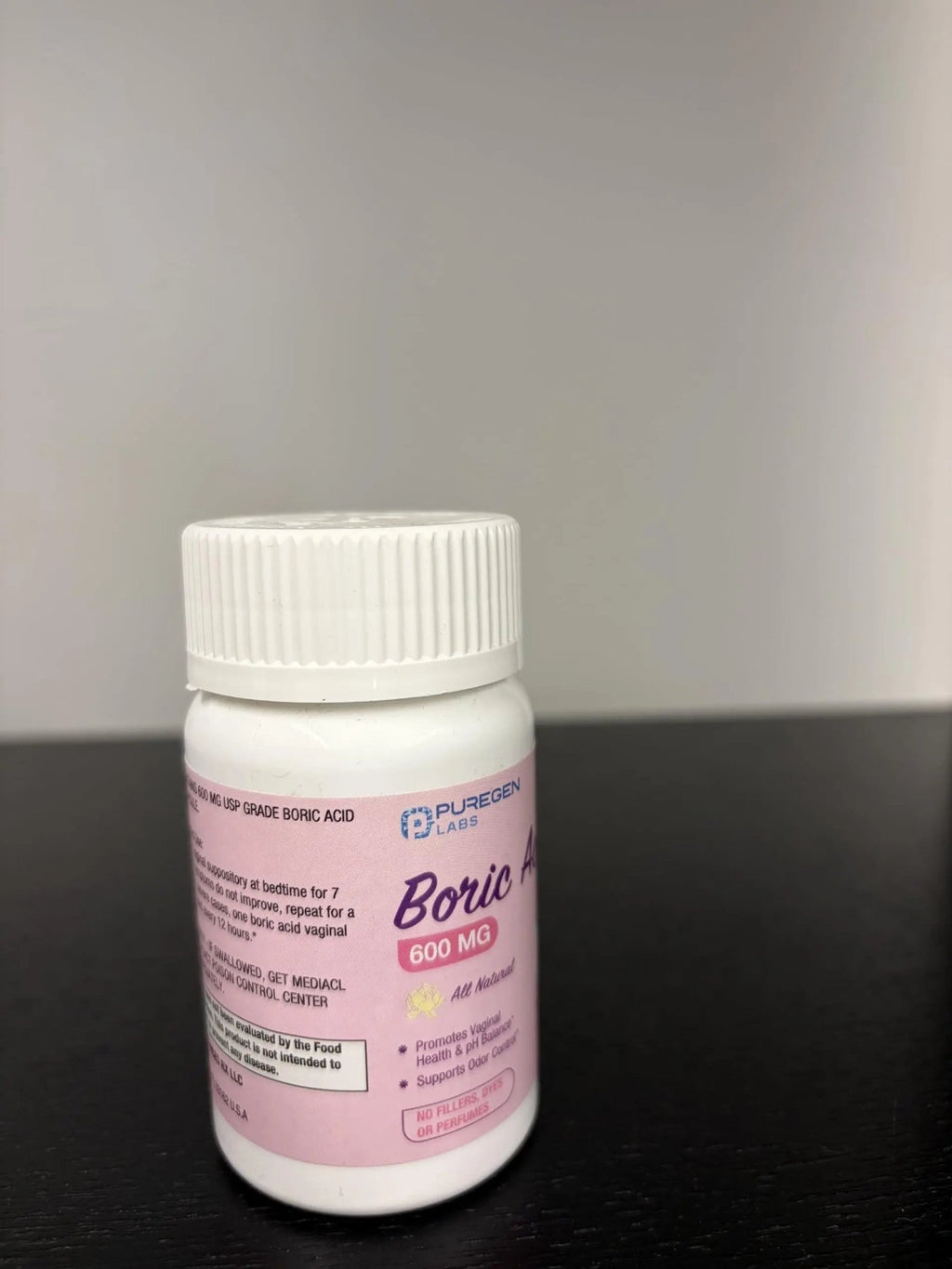 Puregen Labs Boric Acid 600 mg Vaginal Suppositories - 100% Pure | All Natural Without Dyes or Fillers | Made in USA - Supports Vaginal pH Balance and Odor Control (30 Count) - TrustMedUSA