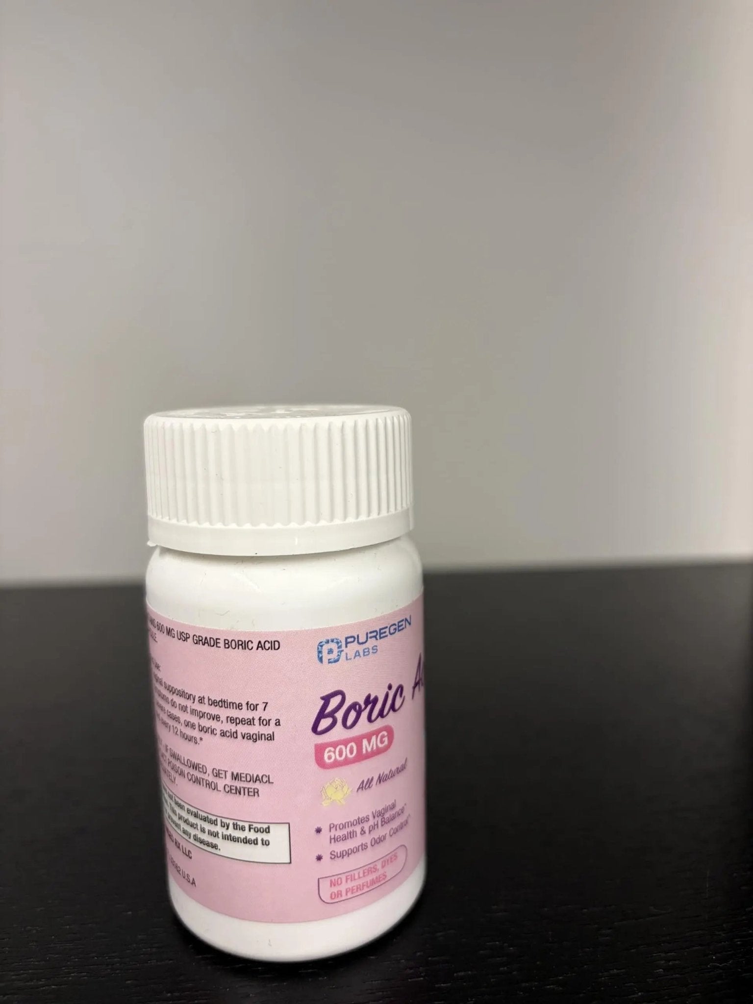 Puregen Labs Boric Acid 600 mg Vaginal Suppositories - 100% Pure | All Natural Without Dyes or Fillers | Made in USA - Supports Vaginal pH Balance and Odor Control (30 Count) - TrustMedUSA