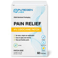 Puregen Labs Lidocaine 4% Numbing Patch - Total 60 Patches Maximum Strength | Fast Acting Temporary Relief of Aches | Back, Neck, Shoulders, Elbows and Knees - TrustMedUSA
