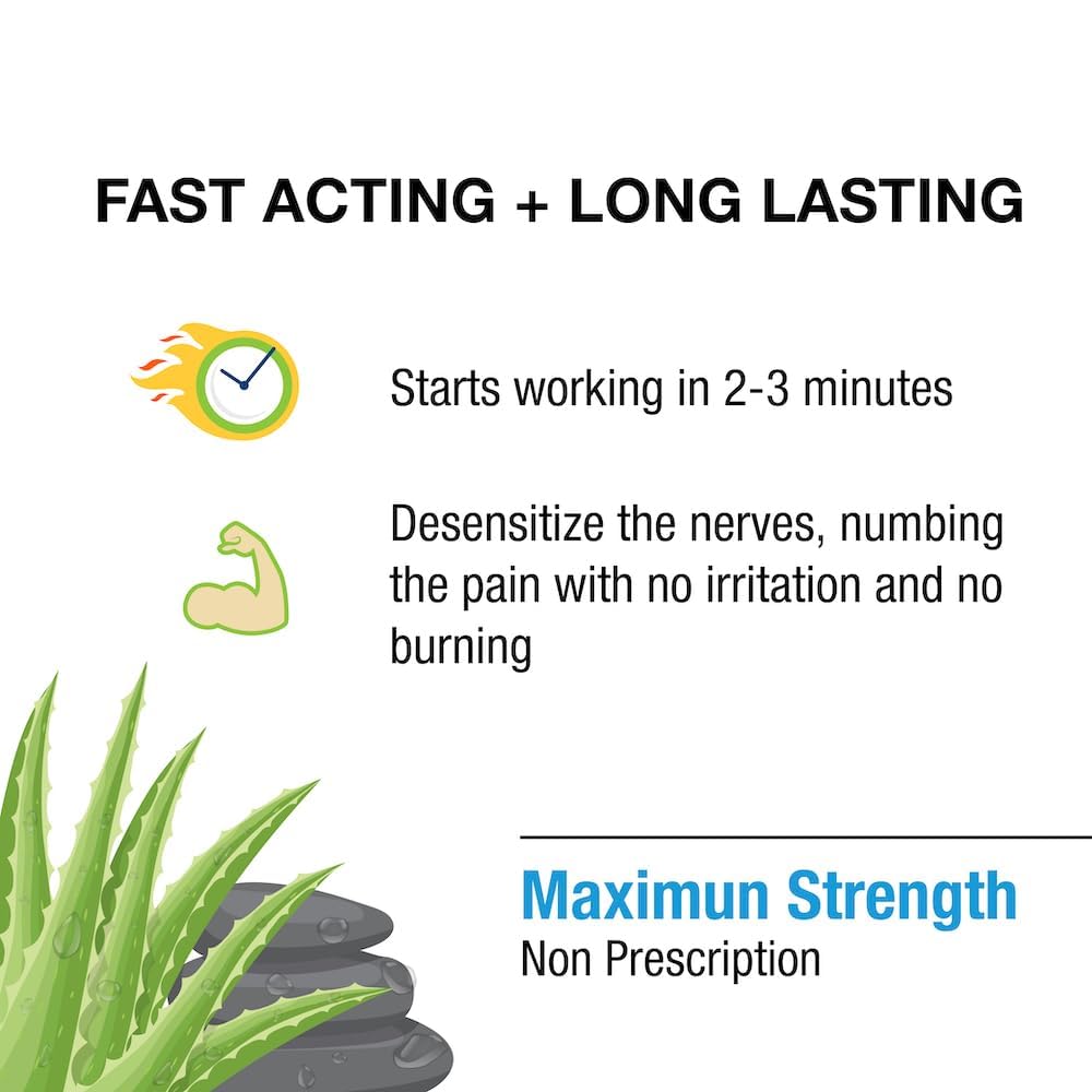 Puregen Labs Lidocaine 5% Anorectal (hemorrhoidal) Cream Maximum Strength | Enriched with Aloe-Vera | 6 Oz - Maple Wellness Supplements