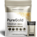 PureGold - Bovine Colostrum Powder - 100% Pure New Zealand Grass Fed, Supports Gut Health, Skin, Hair, & Immunity – Colostrum Supplement, Unflavored, 30 Travel Packets - TrustMedUSA