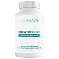 PUREHEALTH RESEARCH BreatheCore - Lung Detox for Smokers - Lung Cleanse & Support Supplement for Women & Men - Ginger Root, Ginkgo Biloba, St Johns Wort, Panax Ginseng & More - 60 Capsules - TrustMedUSA