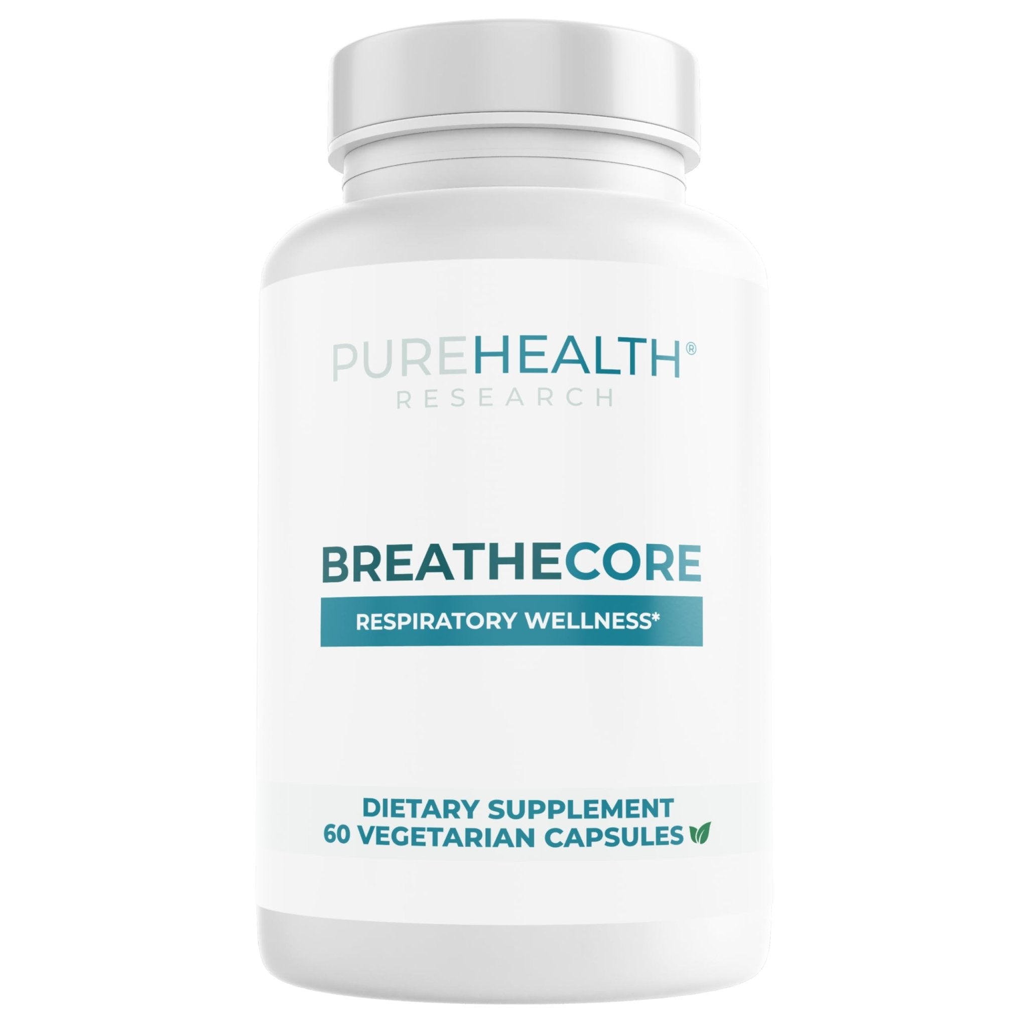 PUREHEALTH RESEARCH BreatheCore - Lung Detox for Smokers - Lung Cleanse & Support Supplement for Women & Men - Ginger Root, Ginkgo Biloba, St Johns Wort, Panax Ginseng & More - 60 Capsules - TrustMedUSA