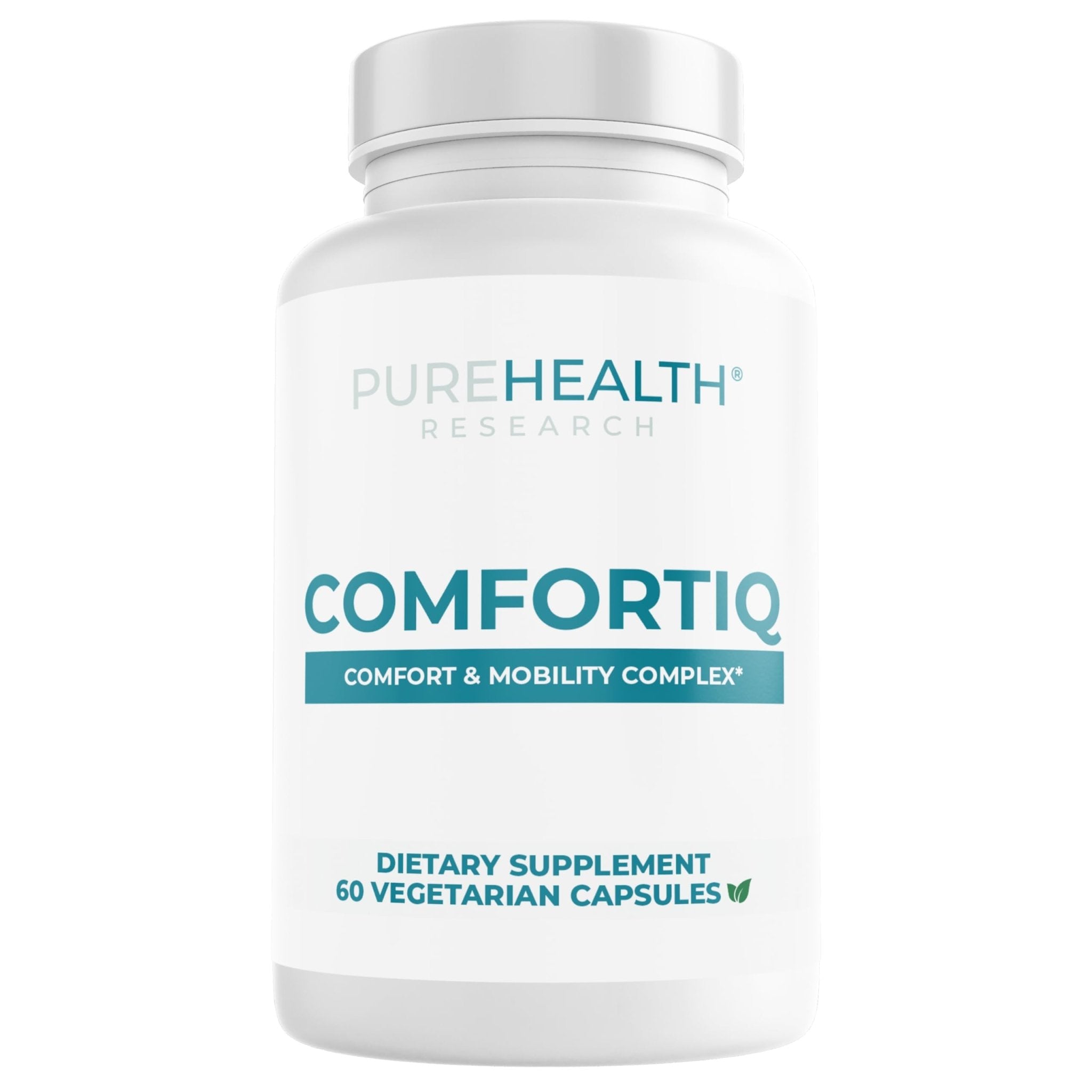 PUREHEALTH RESEARCH Comfortiq - Back Discomfort Supplement - Joint Health Support for Women & Men - with CoQ10, Turmeric, Acetyl L-Carnitine, Boswellia & More - 60 Capsules - TrustMedUSA
