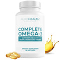 PUREHEALTH RESEARCH Complete Omega 3 Fish Oil Softgels - Omega-3 Fatty Acid Supplements- EPA DHA Supplement - Non-GMO- 90 Soft Gels - TrustMedUSA