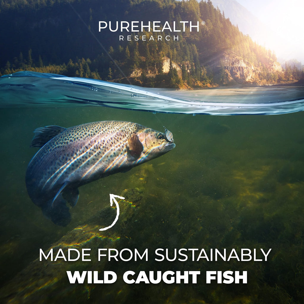 PUREHEALTH RESEARCH Complete Omega 3 Fish Oil Softgels - Omega-3 Fatty Acid Supplements- EPA DHA Supplement - Non-GMO- 90 Soft Gels - TrustMedUSA
