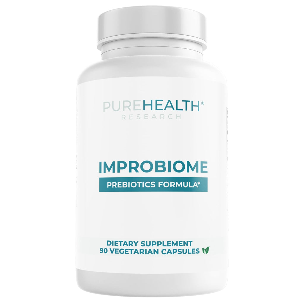 PUREHEALTH Research Improbiome - Prebiotic Fiber - Natural Support for Healthy Gut Prebiotics - Digestive Nutritional Supplements - with Jerusalem Artichoke, - TrustMedUSA