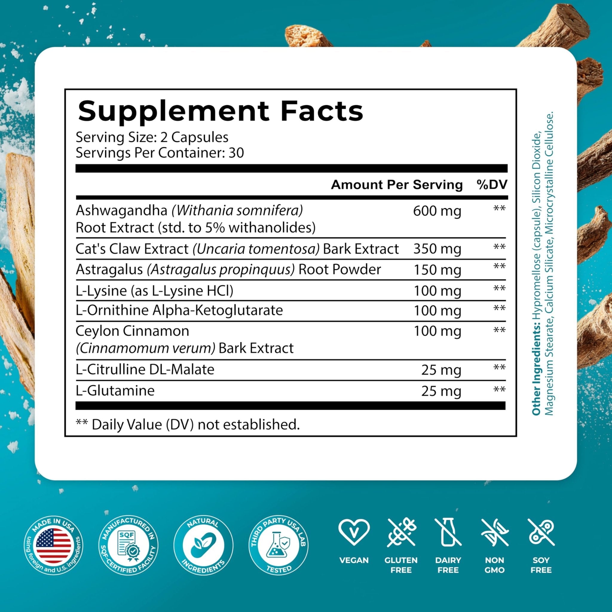 PUREHEALTH RESEARCH Youth Switch - Anti Aging Supplement for Women & Men - Longevity Mix for Healthy Aging - with Ashwagandha, Cat's Claw Extract, Astragalus Root, L-Lysine HCL & More - 60 Capsules - TrustMedUSA