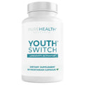 PUREHEALTH RESEARCH Youth Switch - Anti Aging Supplement for Women & Men - Longevity Mix for Healthy Aging - with Ashwagandha, Cat's Claw Extract, Astragalus Root, L-Lysine HCL & More - 60 Capsules - TrustMedUSA