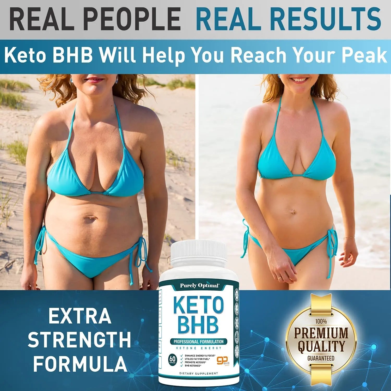 Purely Optimal Keto BHB Exogenous Ketones Supplement - Keto Diet Pills for Ketosis - TrustMedUSA