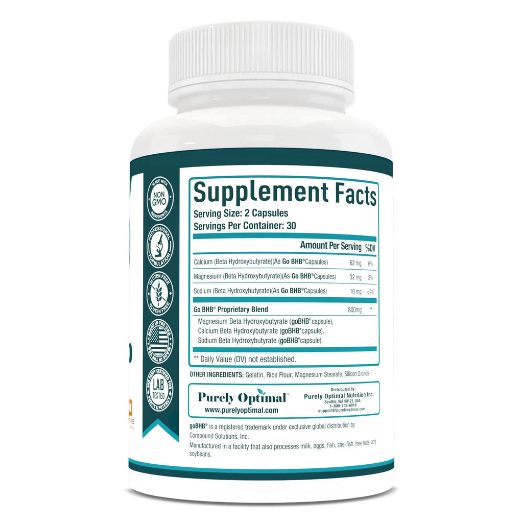 Purely Optimal Keto BHB Exogenous Ketones Supplement - Keto Diet Pills for Ketosis - TrustMedUSA