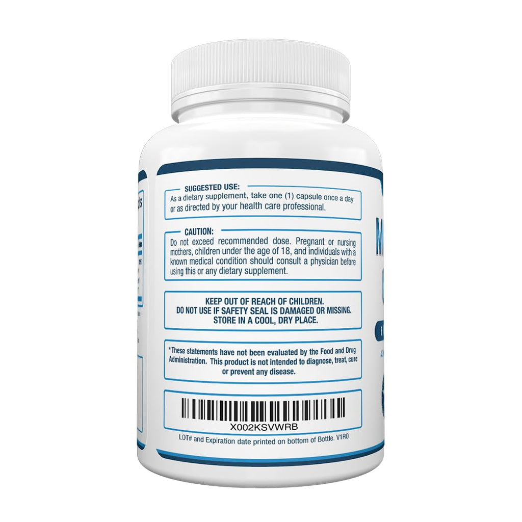 Purely Optimal Magnesium Complex - 6 Forms Magnesium Glycinate, Citrate & Malate - Sleep Support, Stress Relief, Muscles, Heart Health & Relaxation - TrustMedUSA