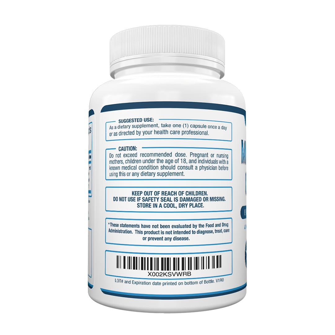 Purely Optimal Magnesium Complex - 6 Forms Magnesium Glycinate, Citrate & Malate - Sleep Support, Stress Relief, Muscles, Heart Health & Relaxation - TrustMedUSA