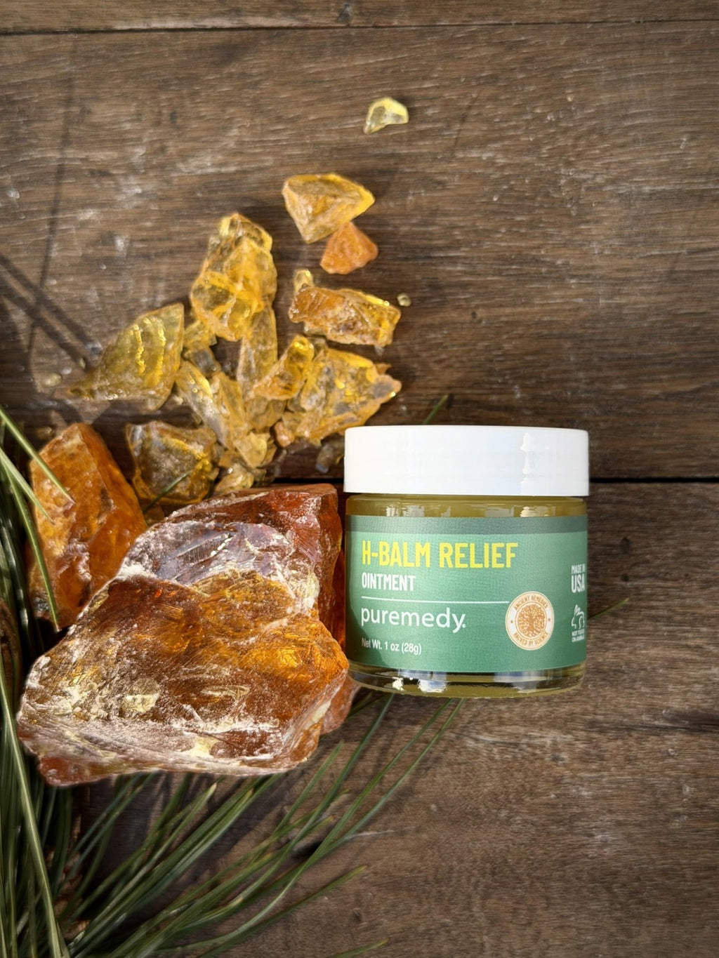 Puremedy - H-Relief Balm - All-Natural Salve for Bottom Lumps and Fissures, with Only Certified Organic or Wild Harvested Ingredients, 1 oz - TrustMedUSA