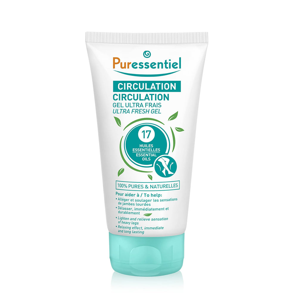 Puressentiel Soothing Gel for Tired Feet, Ankles, Legs - Aromatherapy Lotion with 17 Essential Oils for Body and Skin - Instant, Lasting Relief and Circulation - Natural and Alcohol Free - 4.22 oz - TrustMedUSA