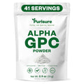 Purisure Alpha GPC Powder, 25 g, Pure Alpha GPC Choline Supplement for Brain and Focus, CDP Choline Supplements for Memory Performance & Concentration, No Fillers, Non-GMO, Offers 41 Servings - TrustMedUSA