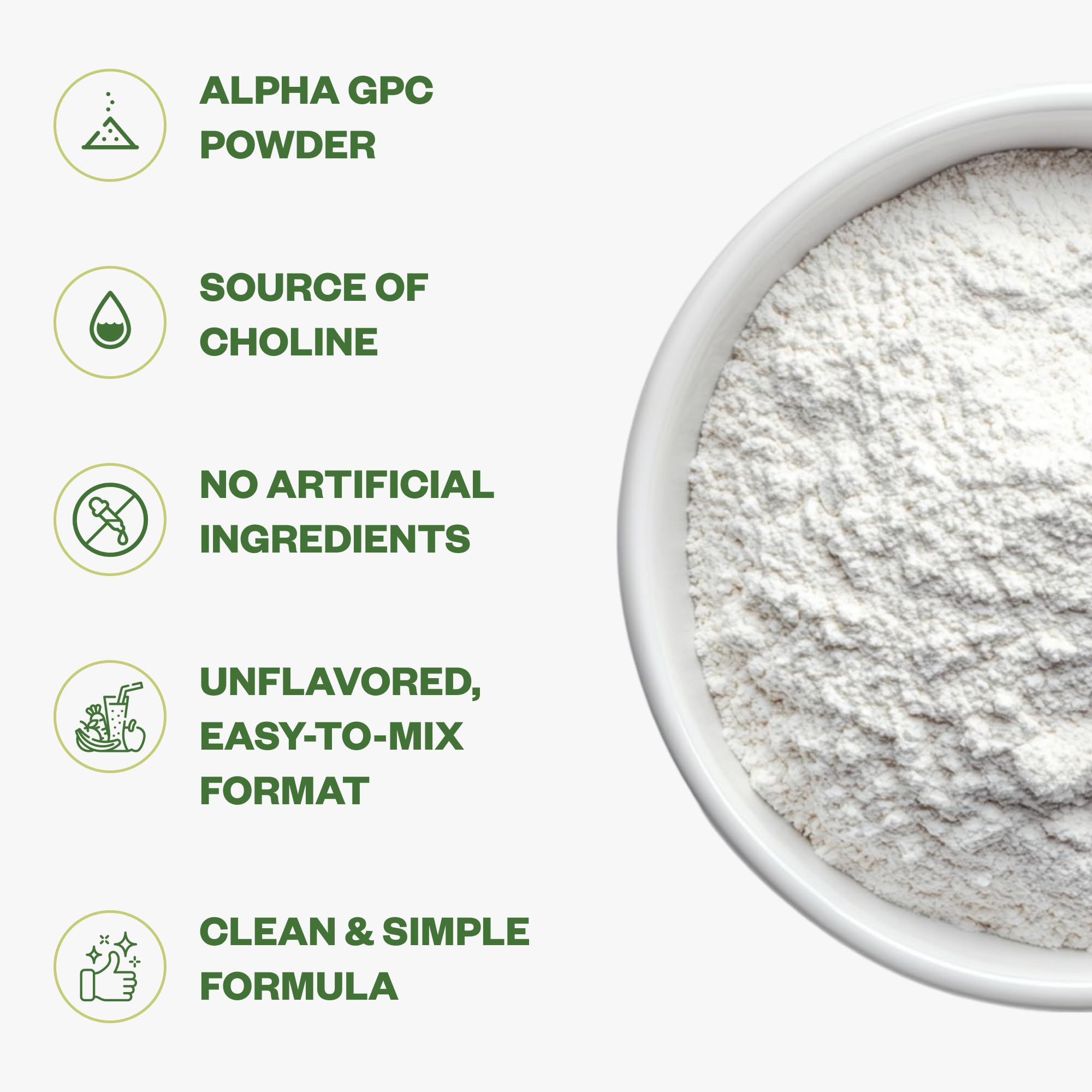 Purisure Alpha GPC Powder, 25 g, Pure Alpha GPC Choline Supplement for Brain and Focus, CDP Choline Supplements for Memory Performance & Concentration, No Fillers, Non-GMO, Offers 41 Servings - TrustMedUSA