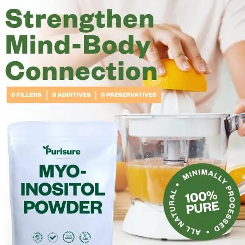 Purisure Myo-Inositol Powder, 250g, Fertility, Hormonal Balance and Ovarian Support - TrustMedUSA