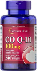 Puritan's Pride CoQ10 100mg, Supports Heart Health, 240 Rapid Release Softgels - TrustMedUSA