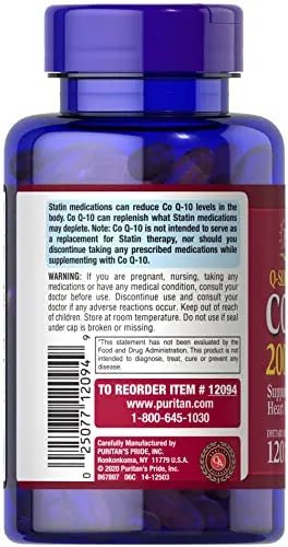 Puritan's Pride Q-Sorb CoQ10 200mg Supports Heart Health,120 Softgels - TrustMedUSA