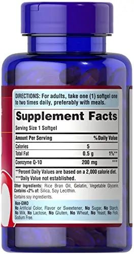 Puritan's Pride Q-Sorb CoQ10 200mg Supports Heart Health,120 Softgels - TrustMedUSA