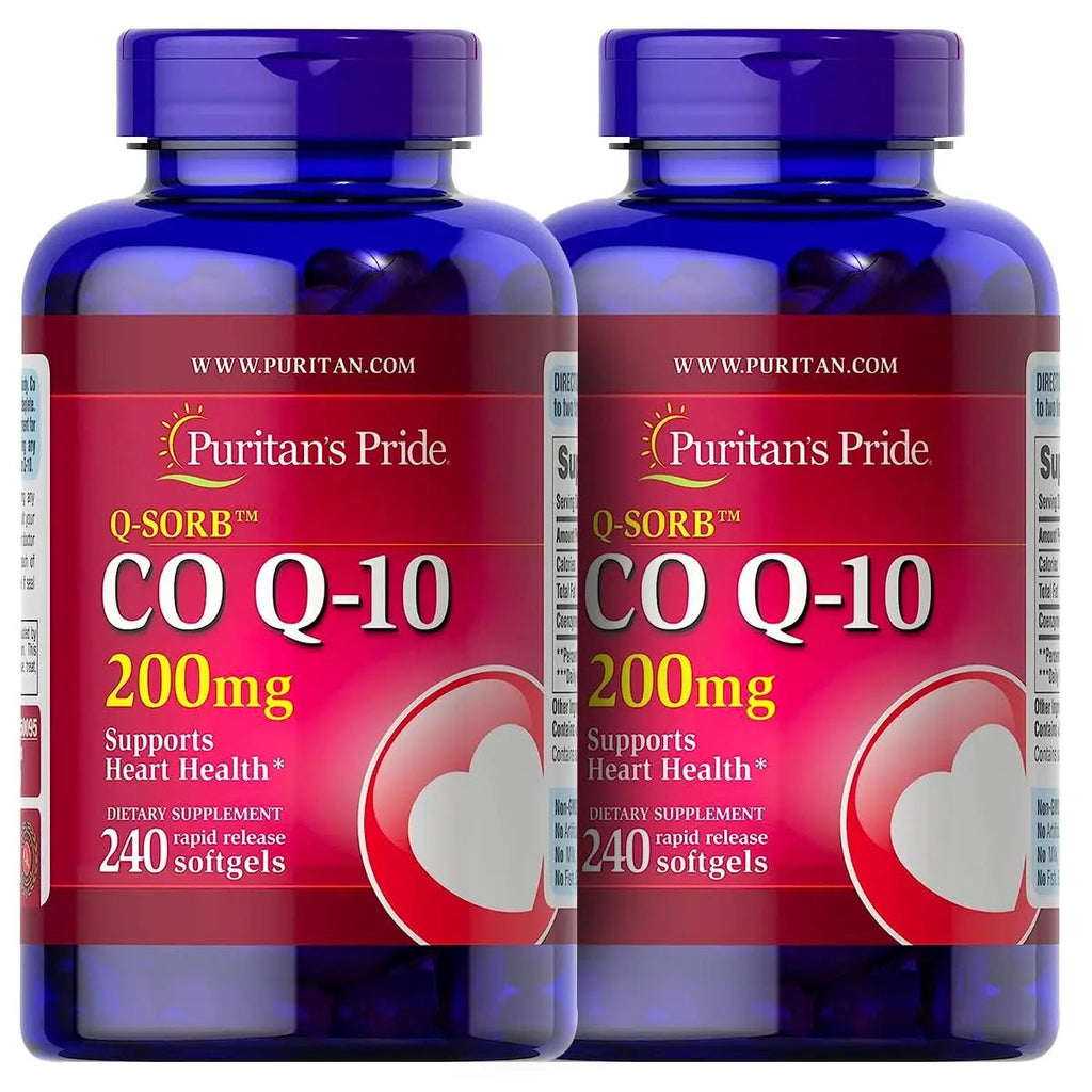 Puritan's Pride QSORB CoQ10 200 mg, Supports Heart Health (2 Pack of 240 softgels) - TrustMedUSA