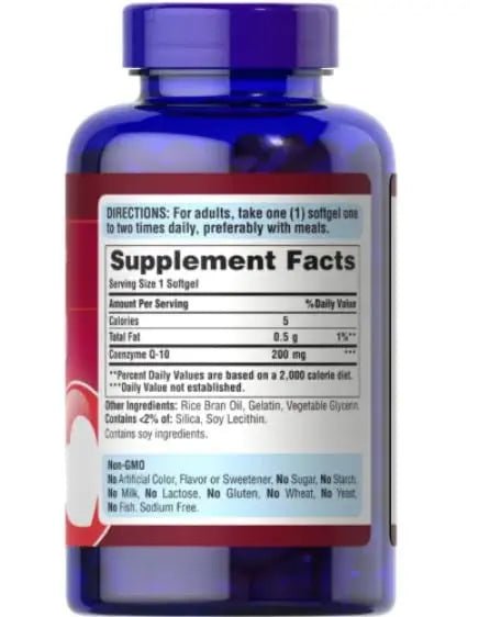 Puritan's Pride QSORB CoQ10 200 mg, Supports Heart Health (2 Pack of 240 softgels) - TrustMedUSA