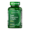 Puritan's Pride Triple Magnesium Complex with Magnesium Oxide, Aspartate, and Citrate 400mg, Dietary Supplement for Muscle, Heart, Nerve, and Bone Support, 120 Rapid Release Capsules - TrustMedUSA