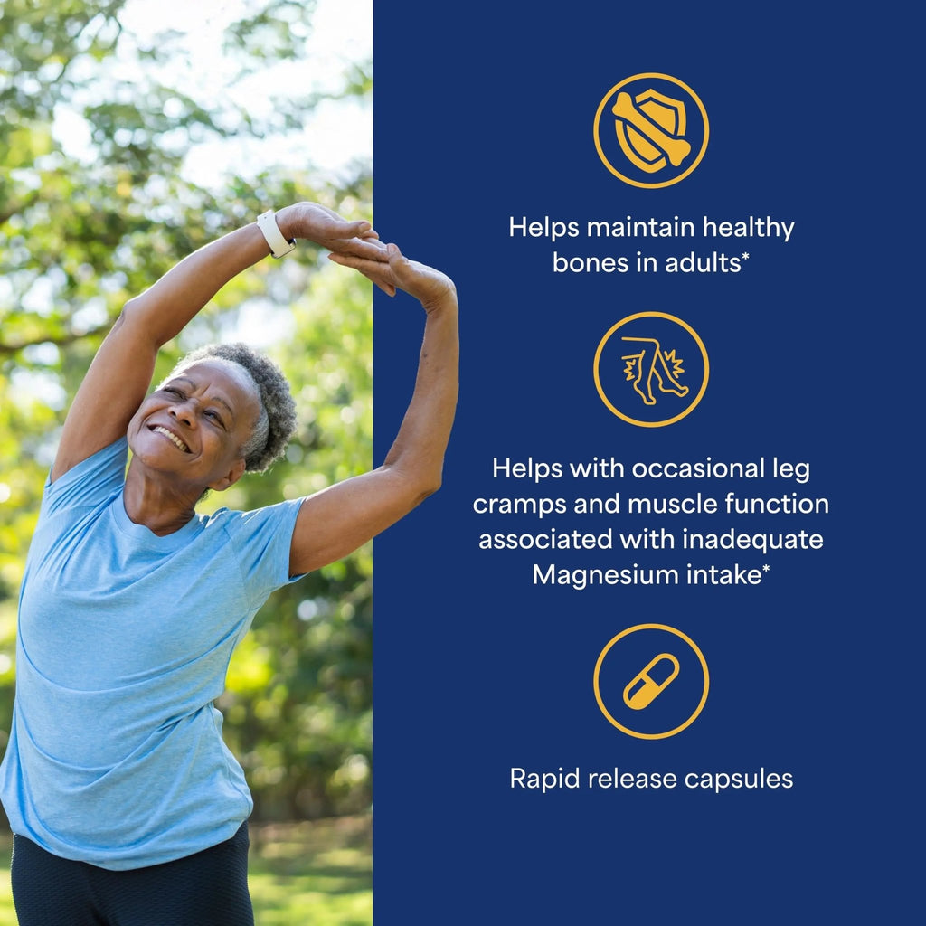 Puritan's Pride Triple Magnesium Complex with Magnesium Oxide, Aspartate, and Citrate 400mg, Dietary Supplement for Muscle, Heart, Nerve, and Bone Support, 120 Rapid Release Capsules - TrustMedUSA