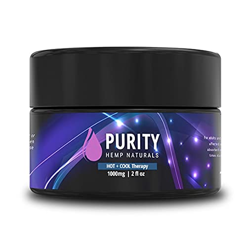 Purity Hemp Naturals HOT & COOL Hemp Cream — 1,000mg Hemp Oil Extract, Dual Warming & Cooling Sensation, Fast Absorbing Non-Greasy Formula, Made in USA — 2 Fl Oz - TrustMedUSA