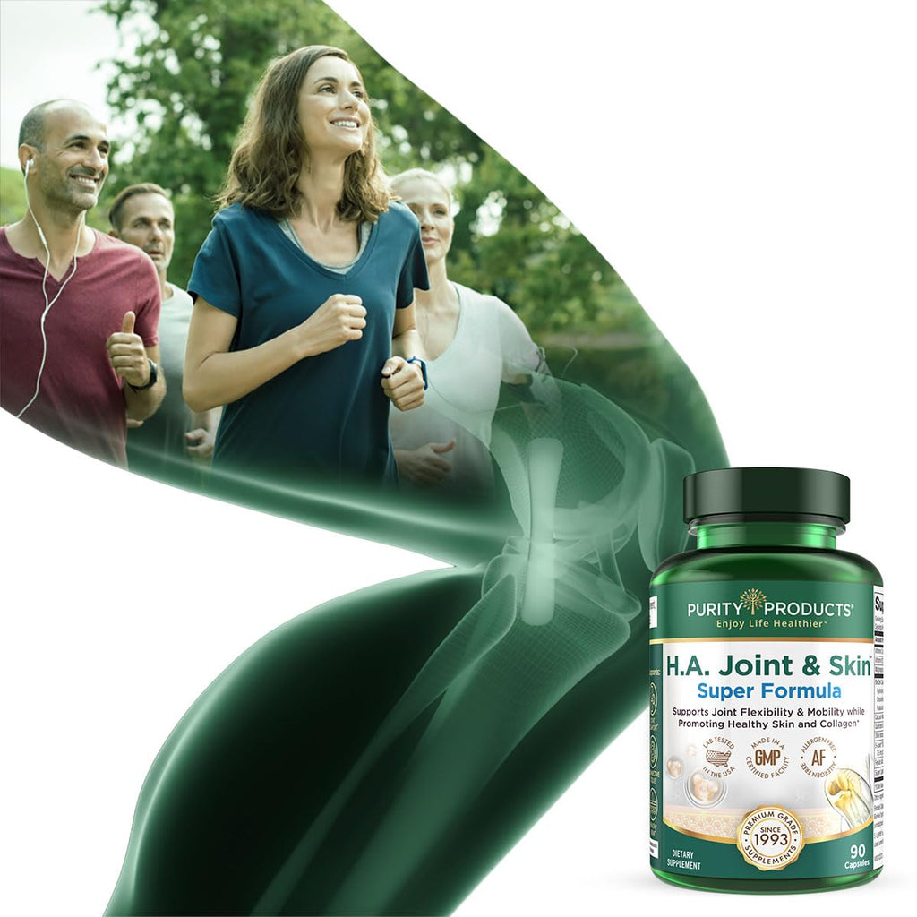 Purity Products H.A. Joint and Skin Super Formula Biocell Collagen w/Hyaluronic Acid Supports Healthy Joint Flexibility, Healthy Synovial Fluid, and Lubrication - 5-Loxin - 90 Capsules (1) - TrustMedUSA