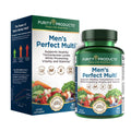 Purity Products Men's Perfect Multi from Vitamins, Minerals and Phytonutrients - Promotes Energy, Vitality and Stamina - Easy to Swallow - 90 Tablets - TrustMedUSA