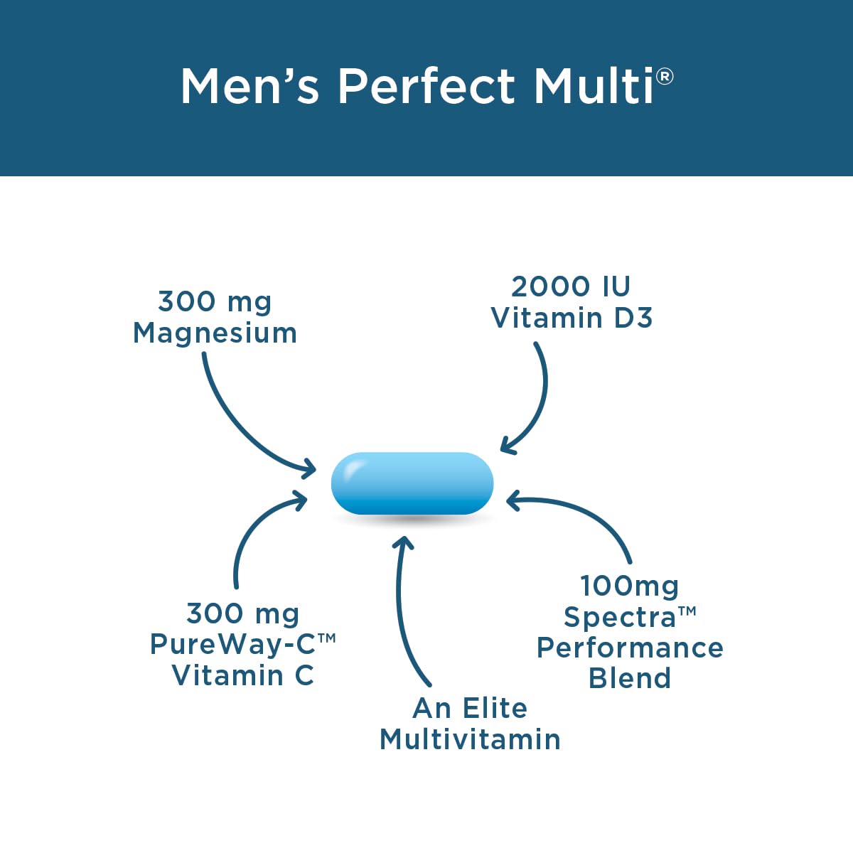 Purity Products Men's Perfect Multi from Vitamins, Minerals and Phytonutrients - Promotes Energy, Vitality and Stamina - Easy to Swallow - 90 Tablets - TrustMedUSA
