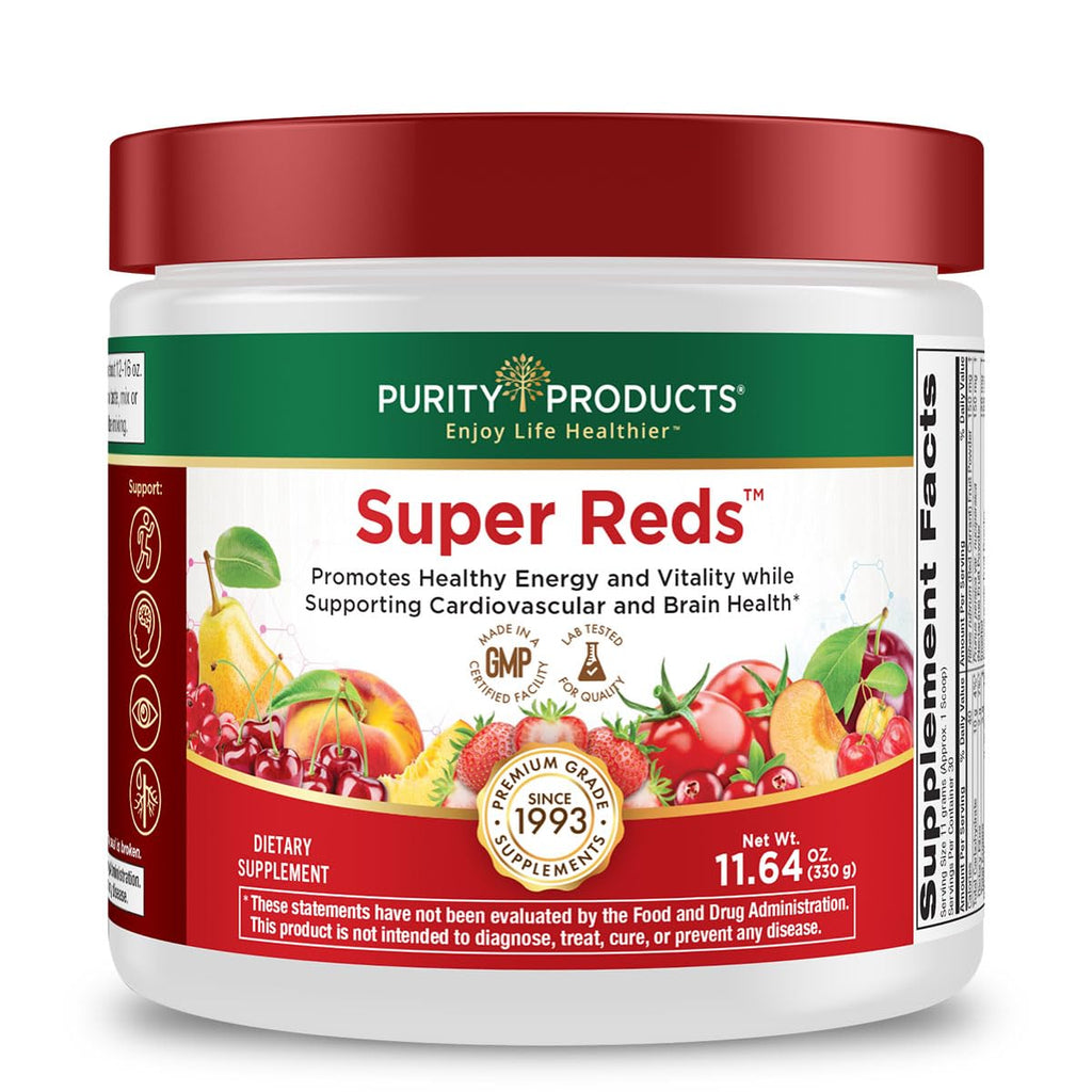 Purity Products Super Reds Powder Phytonutrient Superfood Drink Mix w/FloraGLO Lutein - Phytonutrient Blend containing Polyphenols, Antioxidants & More - 330 Grams - 30 Day Supply - TrustMedUSA